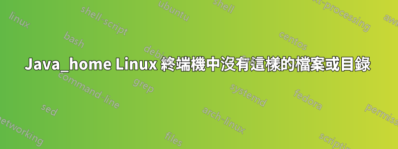 Java_home Linux 終端機中沒有這樣的檔案或目錄