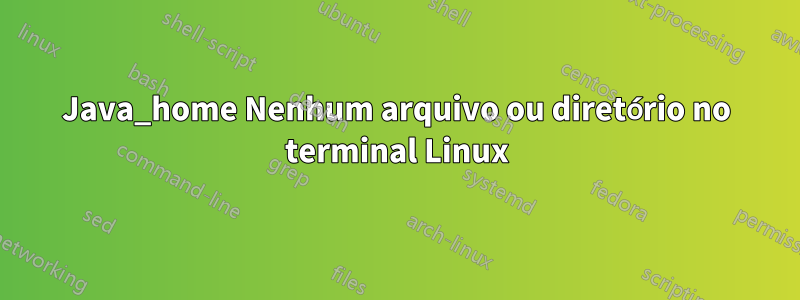 Java_home Nenhum arquivo ou diretório no terminal Linux