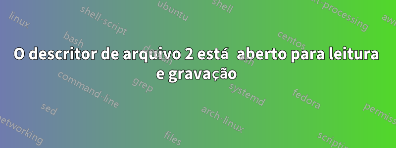O descritor de arquivo 2 está aberto para leitura e gravação