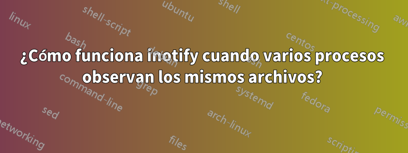 ¿Cómo funciona inotify cuando varios procesos observan los mismos archivos?