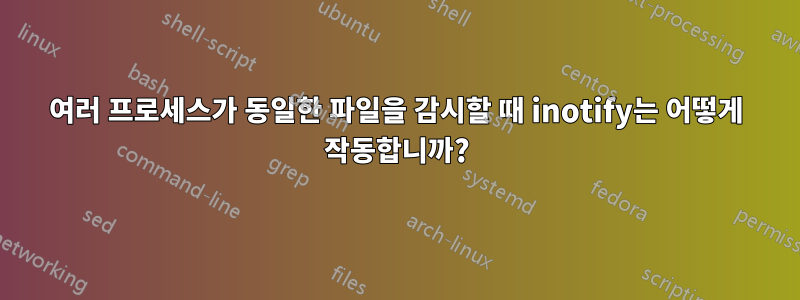 여러 프로세스가 동일한 파일을 감시할 때 inotify는 어떻게 작동합니까?