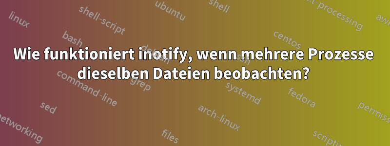 Wie funktioniert inotify, wenn mehrere Prozesse dieselben Dateien beobachten?
