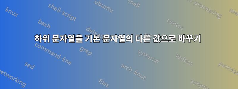 하위 문자열을 기본 문자열의 다른 값으로 바꾸기
