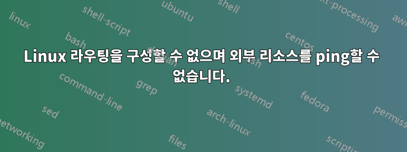 Linux 라우팅을 구성할 수 없으며 외부 리소스를 ping할 수 없습니다.