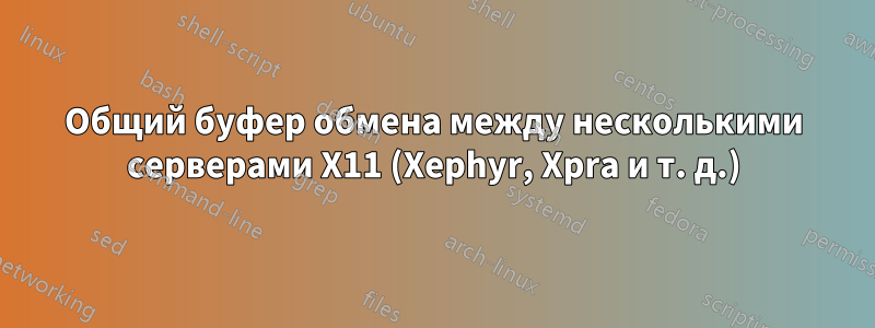 Общий буфер обмена между несколькими серверами X11 (Xephyr, Xpra и т. д.)