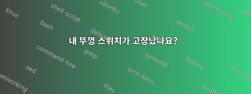 내 뚜껑 스위치가 고장났나요? 