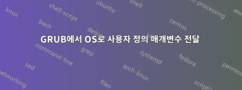 GRUB에서 OS로 사용자 정의 매개변수 전달