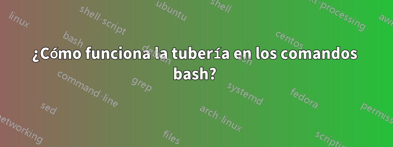 ¿Cómo funciona la tubería en los comandos bash?
