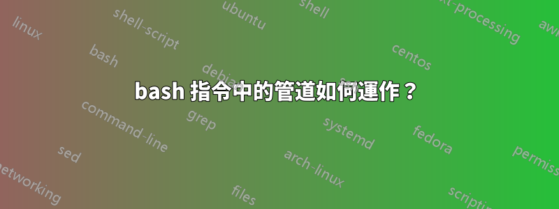 bash 指令中的管道如何運作?