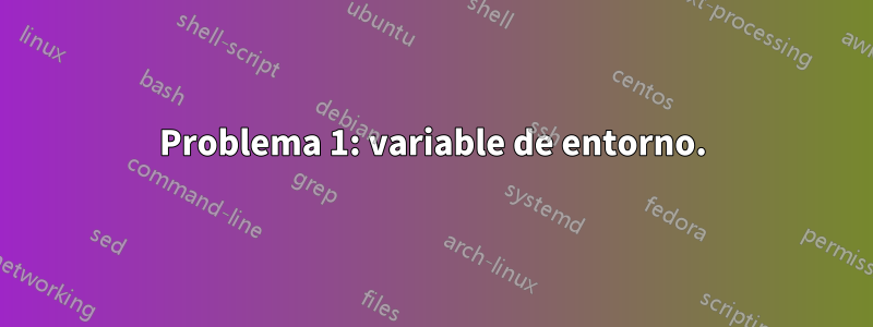 Problema 1: variable de entorno.