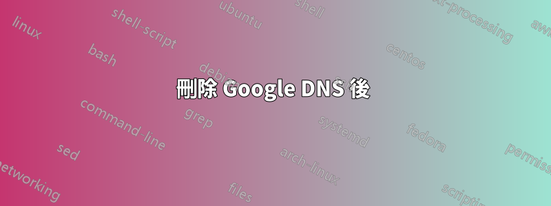 刪除 Google DNS 後