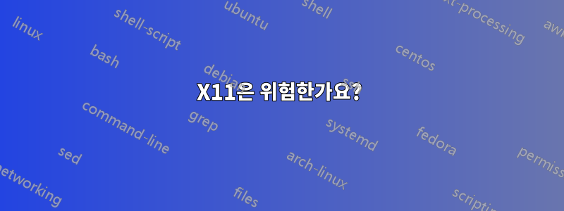 X11은 위험한가요?