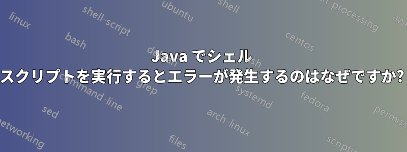 Java でシェル スクリプトを実行するとエラーが発生するのはなぜですか?