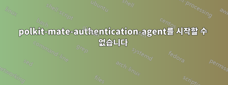 polkit-mate-authentication-agent를 시작할 수 없습니다