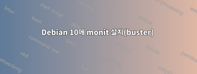 Debian 10에 monit 설치(buster)