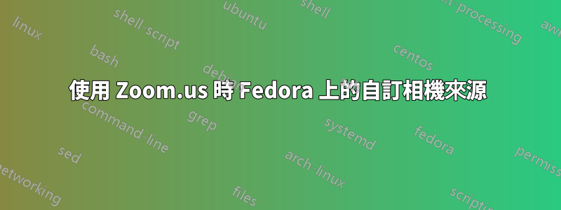 使用 Zoom.us 時 Fedora 上的自訂相機來源