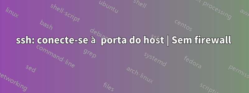 ssh: conecte-se à porta do host | Sem firewall