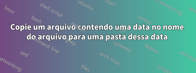 Copie um arquivo contendo uma data no nome do arquivo para uma pasta dessa data