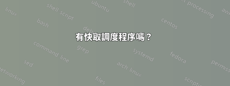 有快取調度程序嗎？