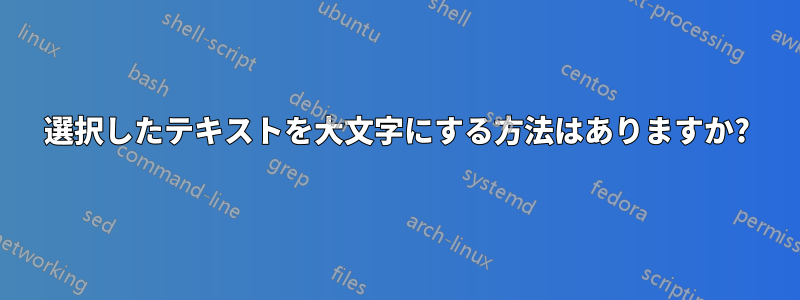 選択したテキストを大文字にする方法はありますか?