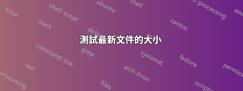 測試最新文件的大小