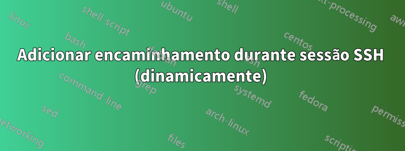 Adicionar encaminhamento durante sessão SSH (dinamicamente)