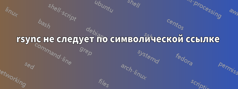 rsync не следует по символической ссылке