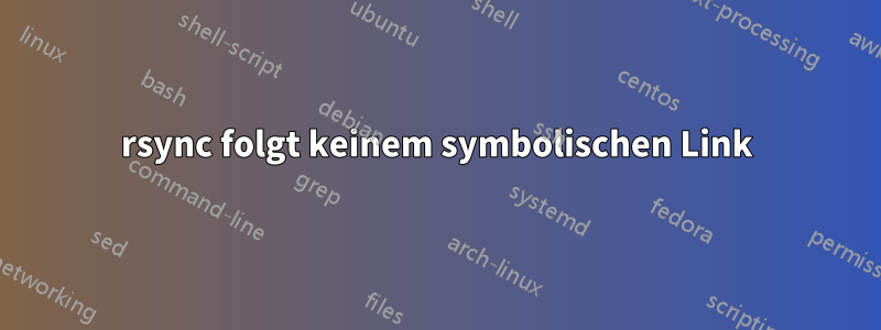 rsync folgt keinem symbolischen Link