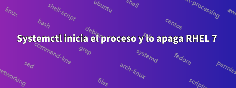 Systemctl inicia el proceso y lo apaga RHEL 7