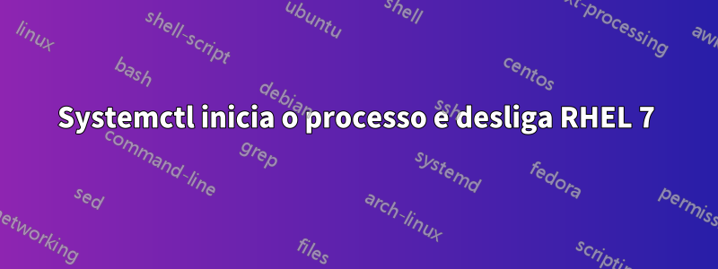 Systemctl inicia o processo e desliga RHEL 7