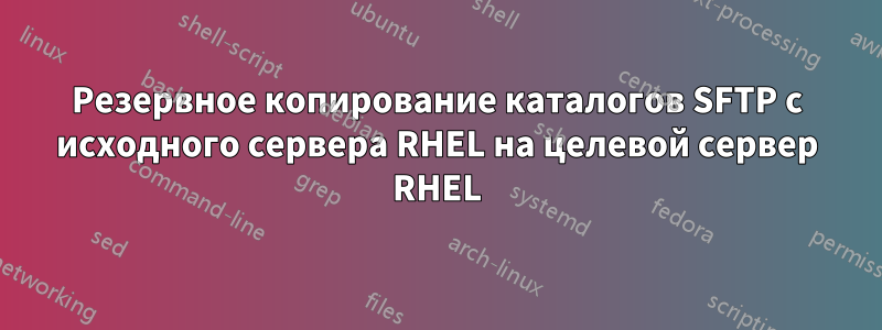 Резервное копирование каталогов SFTP с исходного сервера RHEL на целевой сервер RHEL