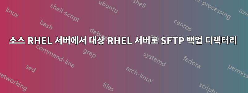 소스 RHEL 서버에서 대상 RHEL 서버로 SFTP 백업 디렉터리