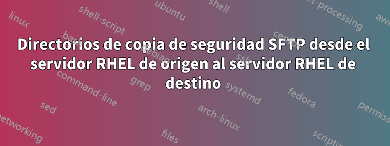 Directorios de copia de seguridad SFTP desde el servidor RHEL de origen al servidor RHEL de destino
