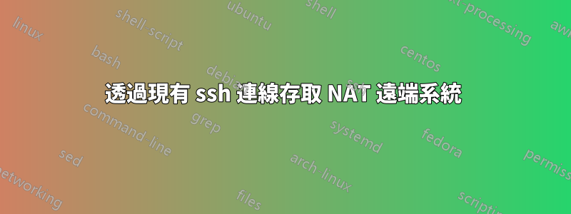 透過現有 ssh 連線存取 NAT 遠端系統