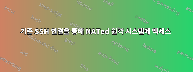기존 SSH 연결을 통해 NATed 원격 시스템에 액세스