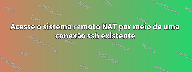 Acesse o sistema remoto NAT por meio de uma conexão ssh existente