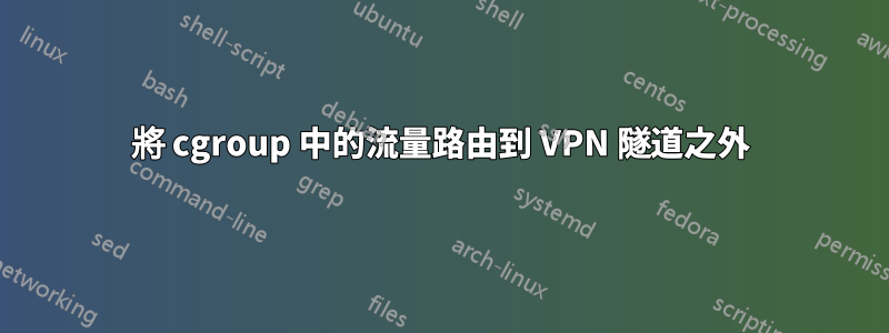 將 cgroup 中的流量路由到 VPN 隧道之外