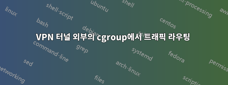 VPN 터널 외부의 cgroup에서 트래픽 라우팅