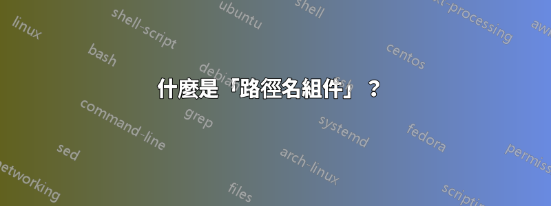 什麼是「路徑名組件」？ 