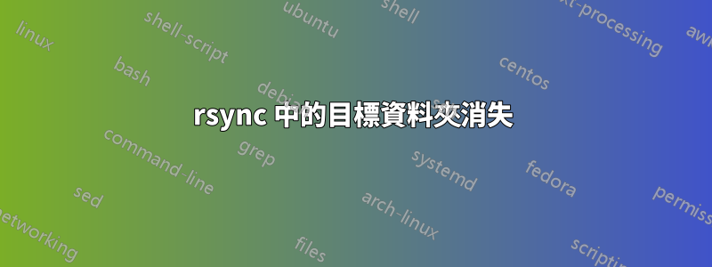 rsync 中的目標資料夾消失