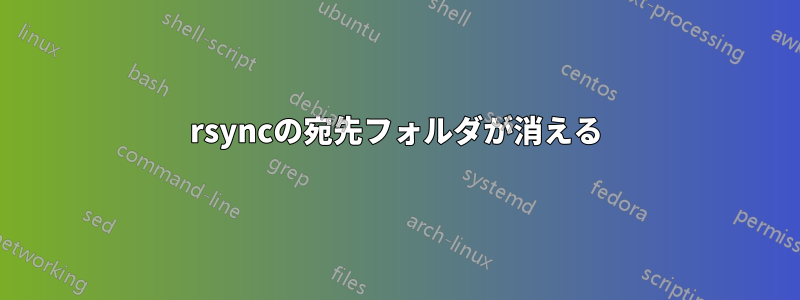 rsyncの宛先フォルダが消える