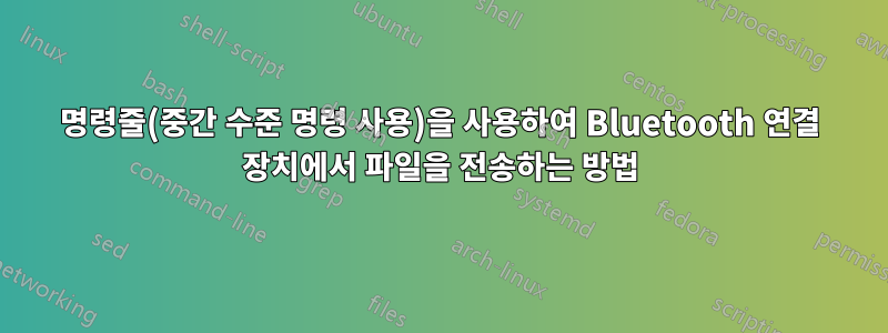 명령줄(중간 수준 명령 사용)을 사용하여 Bluetooth 연결 장치에서 파일을 전송하는 방법