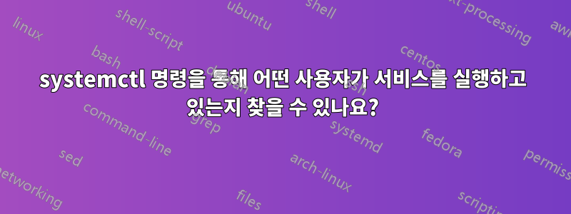 systemctl 명령을 통해 어떤 사용자가 서비스를 실행하고 있는지 찾을 수 있나요?