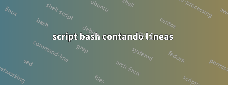 script bash contando líneas