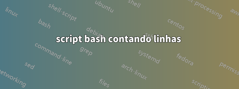 script bash contando linhas