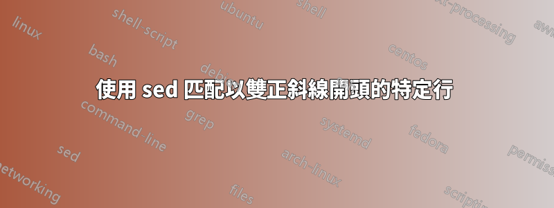 使用 sed 匹配以雙正斜線開頭的特定行