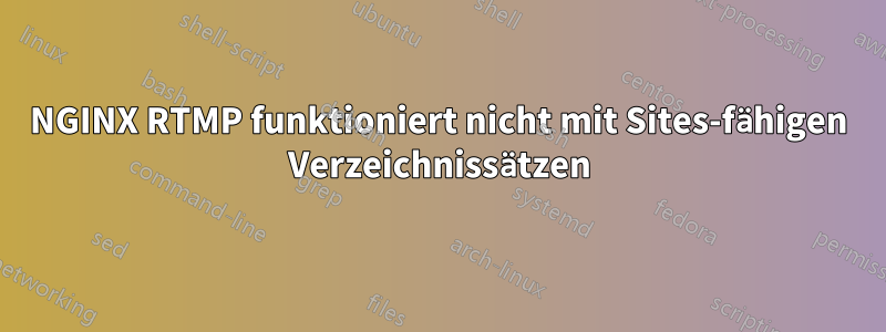 NGINX RTMP funktioniert nicht mit Sites-fähigen Verzeichnissätzen