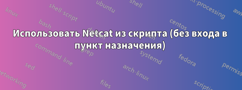 Использовать Netcat из скрипта (без входа в пункт назначения)
