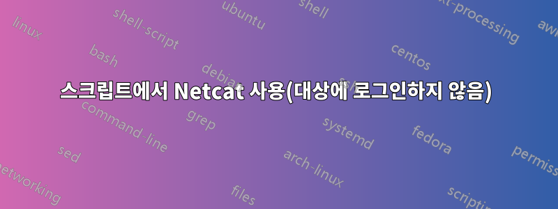 스크립트에서 Netcat 사용(대상에 로그인하지 않음)