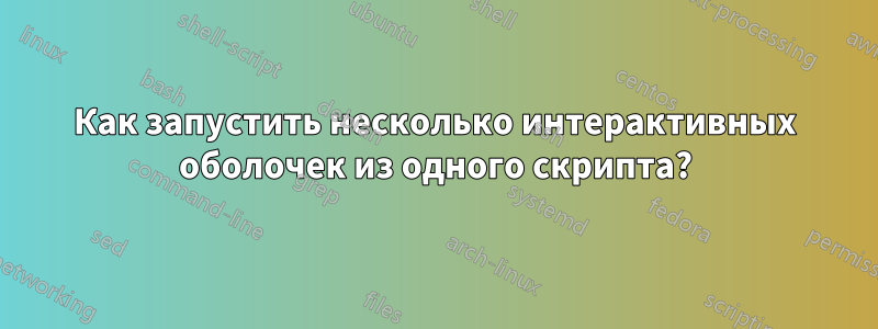 Как запустить несколько интерактивных оболочек из одного скрипта?